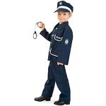 Dunkelblaue Polizei-Kostüme aus Polyester für Kinder Größe 128 