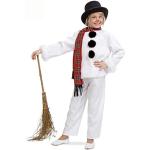 Weiße Schneemann-Kostüme aus Polyester für Kinder Größe 128 