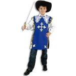Blaue Musketier-Kostüme aus Polyester für Kinder Größe 140 