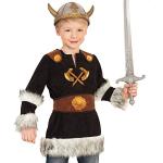 Braune Wikinger-Kostüme aus Polyester für Kinder Größe 104 