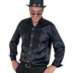 Schwarze Rüschenhemden aus Polyester für Herren Größe 3 XL 