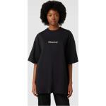 Schwarze Karo Oversize Karo Kauer T-Shirts aus Baumwolle für Damen Größe M 