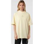 Gelbe Karo Oversize Karo Kauer T-Shirts aus Baumwolle für Damen Größe M 