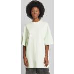 Mintgrüne Karo Oversize Karo Kauer T-Shirts aus Baumwolle für Damen Größe M 
