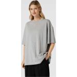 Hellgraue Karo Oversize Karo Kauer T-Shirts aus Baumwollmischung für Damen Größe M 
