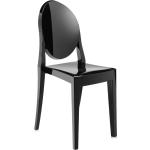 Schwarze Antike Kartell Victoria Ghost Transparente Stühle aus Kunststoff Breite 0-50cm, Höhe 50-100cm, Tiefe 0-50cm 