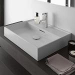 Graue Handwaschbecken & Gäste-WC-Waschtische matt aus Keramik 