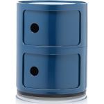 Kartell Componibili 2 Container blau/glänzend/H 40cm/ Ø 32cm blau H 40cm/ Ø 32cm