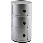 Graue Kartell Componibili Rollcontainer aus Kunststoff Höhe 50-100cm, Tiefe 0-50cm 