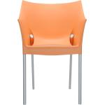 Hellorange Moderne Kartell Dr. No Armlehnstühle aus Aluminium Outdoor Breite 50-100cm, Höhe 50-100cm, Tiefe 0-50cm 