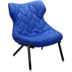 Kartell - Foliage Sessel - blau, Metall,Stoff - 70x80x90 cm - blaue Wolle - weiß (506)