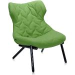 Kartell - Foliage Sessel - grün, Metall,Stoff - 70x80x90 cm - grüne Wolle - grün (505)