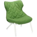 Kartell - Foliage Sessel - grün, Metall,Stoff - 70x80x90 cm - grüne Wolle - grün (511)