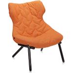 Kartell - Foliage Sessel - orange, Metall,Stoff - 70x80x90 cm - orangene Wolle - orange (503)
