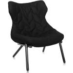 Kartell - Foliage Sessel - schwarz, Metall,Stoff - 70x80x90 cm - schwarze Wolle - schwarz (507)