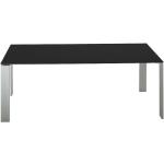 Kartell - Four Tisch L - schwarz, rechteckig, Laminat/HPL,Metall - 190x72x79 cm - schwarz-schwarz (323) rechteckig, 190 x 79 cm