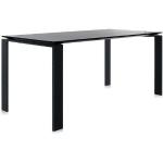 Kartell - Four Tisch M - schwarz, rechteckig, Laminat/HPL,Metall - 158x72x79 cm - schwarz-schwarz (307) rechteckig, 158 x 79 cm