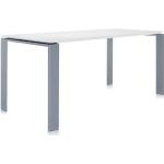 Kartell - Four Tisch M - weiß, rechteckig, Laminat/HPL,Metall - 158x72x79 cm - weiß-Aluminium (302) rechteckig, 158 x 79 cm