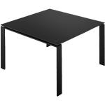 Kartell - Four Tisch S - schwarz, rechteckig, Laminat/HPL,Metall - 128x72x128 cm - schwarz-schwarz (325) 128 x 128 cm