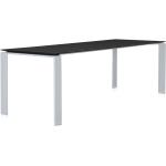 Kartell - Four Tisch Soft - schwarz - schwarz-Aluminium (715) rechteckig, 223 x 79 cm