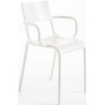 Cremefarbene Minimalistische Kartell Designer Stühle aus Kunststoff stapelbar 