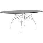 Kartell - Glossy Tisch - schwarz, Kunststoff,Metall - 194x72x120 cm (045623P) (609) oval