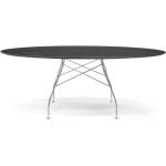 Kartell - Glossy Tisch - schwarz, Marmor,Metall - 192x72x118 cm - schwarzer Marmor - MN Black (638) oval