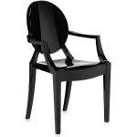 Reduzierte Anthrazitfarbene Barocke Kartell Louis Ghost Designer Stühle Breite 50-100cm, Höhe 50-100cm, Tiefe 50-100cm 4-teilig 