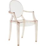 Anthrazitfarbene Barocke Kartell Louis Ghost Transparente Stühle aus Kunststoff Breite 50-100cm, Höhe 50-100cm, Tiefe 50-100cm 