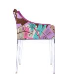 Lila Moderne Kartell Madame Transparente Stühle aus Textil mit Armlehne Breite 50-100cm 