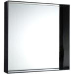 Kartell - Only Me Wandspiegel - 50x50 - schwarz, rechteckig, Kunststoff - 15x59x58 cm - schwarz glänzend (406) S
