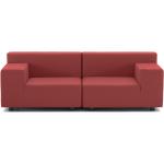 Ziegelrote Zweisitzer-Sofas aus Stoff Breite 150-200cm, Höhe 150-200cm, Tiefe 50-100cm 2 Personen 