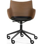 Schwarze Kartell Nachhaltige Bürostühle & Schreibtischstühle lackiert aus Holz Breite 50-100cm, Tiefe 50-100cm 