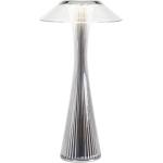 Silberne Moderne Designer Tischlampen metallic aus Kunststoff 