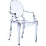 Hellblaue Moderne Transparente Stühle aus Leder 2-teilig 