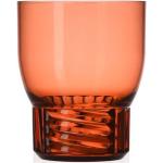 Orange Asiatische Kartell Wassergläser matt aus Acrylglas 