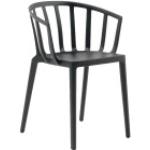 Reduzierte Schwarze Kartell Designer Stühle matt stapelbar Breite 50-100cm, Höhe 50-100cm, Tiefe 50-100cm 
