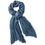 Blaue Kaschmir-Schals aus Kaschmir für Damen für den für den Sommer 