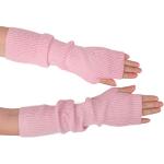 Pinke Fingerlose Handschuhe & Halbfinger-Handschuhe mit Maus-Motiv für Damen Größe M für den für den Herbst 