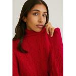 Rote C&A Stehkragen Kaschmir-Pullover aus Kaschmir für Damen Größe XS 