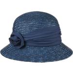 Blaue Elegante SEEBERGER Kassida Glockenhüte aus Stroh für Damen Einheitsgröße 