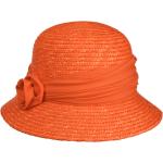 Orange Elegante SEEBERGER Kassida Glockenhüte aus Stroh für Damen Einheitsgröße 