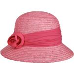Pinke Elegante SEEBERGER Kassida Glockenhüte aus Stroh für Damen Einheitsgröße 