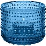Blaue Moderne 18 cm Iittala Kastehelmi Kerzengläser aus Glas 