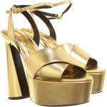 Reduzierte Goldene Kat Maconie High Heels & Stiletto-Pumps aus Leder für Damen Größe 40 