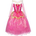 Pinke Dornröschen Aurora Prinzessin-Kostüme mit Glitzer aus Tüll für Kinder 