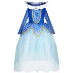 Katara 1772 - Dornröschen Aurora Prinzessin Kostüm Kleid Märchen, Fasching Karneval Kindergeburtstag, Gr. 104/110, Blau
