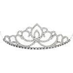 Silberne Cinderella Kronen mit Strass für Damen Einheitsgröße 