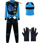 Blaue Motiv Ninja-Kostüme für Kinder Größe 134 