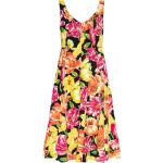 Bunte Blumenmuster Ärmellose Kate Spade Damenkleider mit Reißverschluss aus Baumwollmischung Größe XL 
